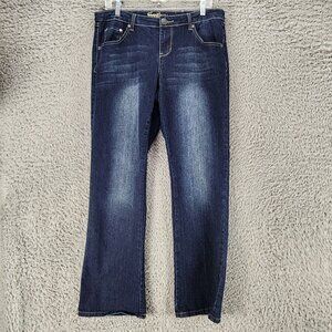 Fantasy Jeans Womens 12 Blue Stretch Mid Rise Bootcut *GUC*